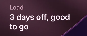 Load widget on the Lock Screen: 3 days off, good to go