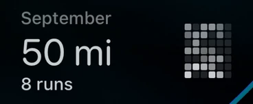 Lock Screen rectangle: September, 62 miles